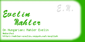 evelin mahler business card